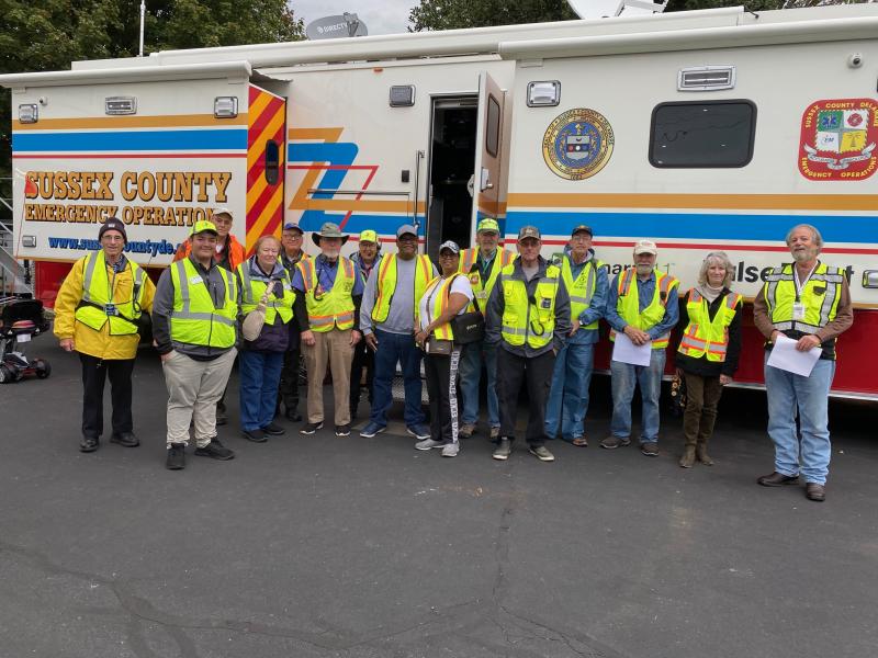 Ham radio participants at the 2023 Apple-Scrapple Festival are (l-r) Norm Stein, Hunter Grier, Bob Trepp, Diane Acker, Larry Roll, John Ferguson, Doug Covert, Edward Trent, Cynthia Trent, Jay Rutherford, Donald Smith, Jim Moore, John Low, Barbara Low and Bill Saunders. Not pictured are Barbara Dean, Lars Spencer, Donna Spencer, Danny Clay and Wanda Clay. SUBMITTED PHOTOS